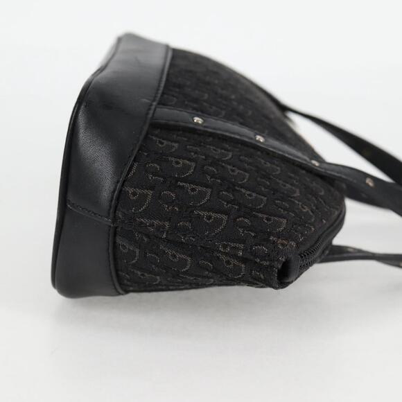 DIOR Trotter Canvas Hand Bag Black Silver - Picture 3 of 12